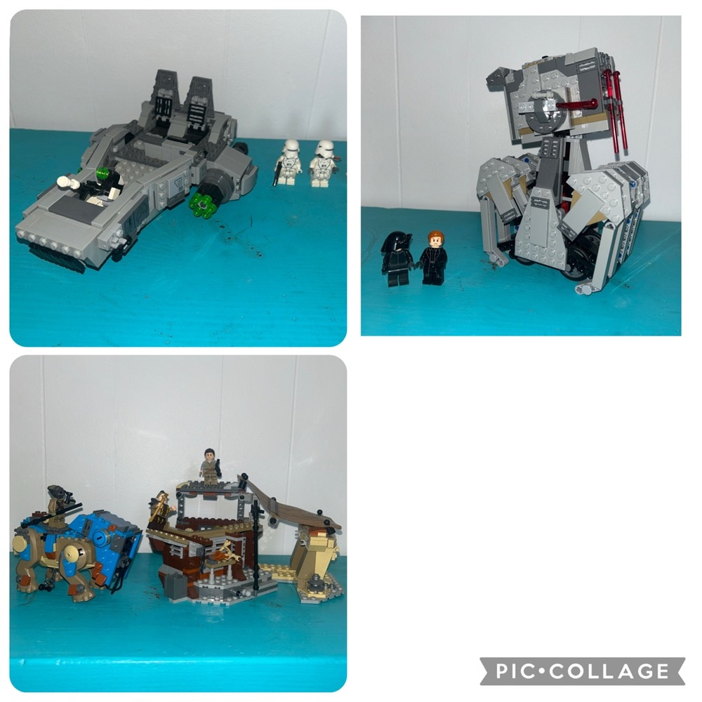 3 sets Star Wars Legos assembled